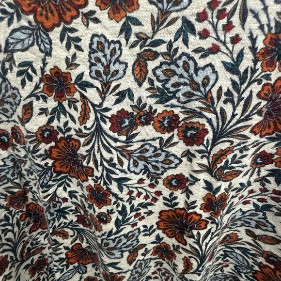 Rachel Zoe Women's Multicolor Floral Top, Large,100% Linen,Cap Sleeve,Scoop Neck - Picture 4 of 6